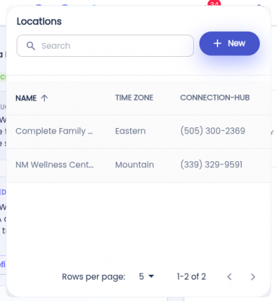 ======Create a Location======
=====Navigation=====
To create a reason for visit, click on the gear icon on the top menu. Then under the Company column select Locations.
{{ :company:settings.png?nolink&400 |